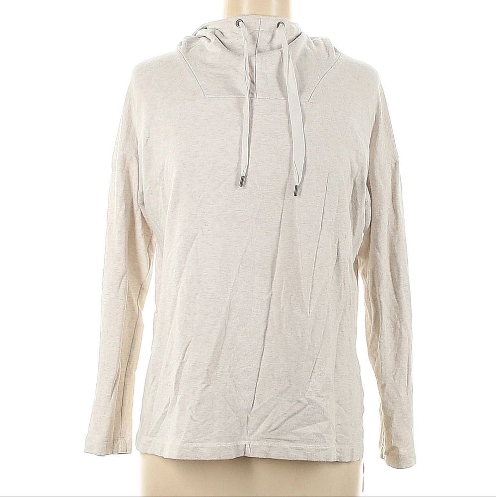 Lou & Grey Signature Soft Ivory Cream Neutral Pullover Hoodie